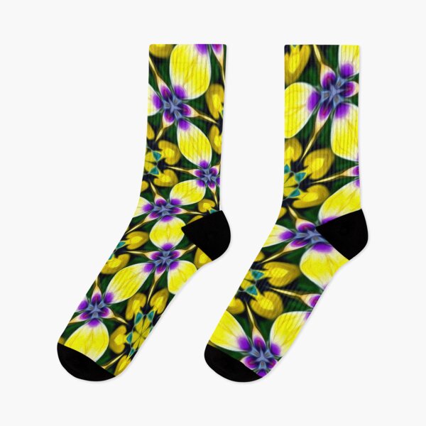 Item preview, Yellow and Purple Daisy Pattern designed and sold by Patternflower.