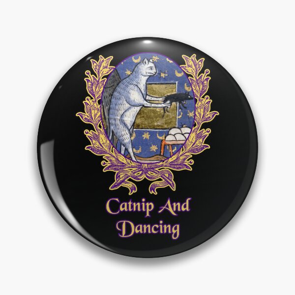 Item preview, 'Catnip And Dancing' Goofy Cat Offering Mouse - Medieval Designs Collection designed and sold by Ridiculam Toga.