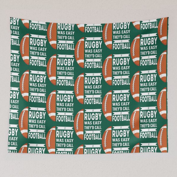 Item preview, Funny Rugby Quote,If Rugby Was Easy They_D Call It Football Design, Cool rugby football Lovers Essen designed and sold by outofthesewer.