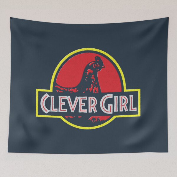 Item preview, clever girl designed and sold by BrownWoodRobot.