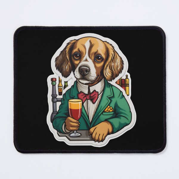 Item preview, Bartender Dog designed and sold by CrittersHub.