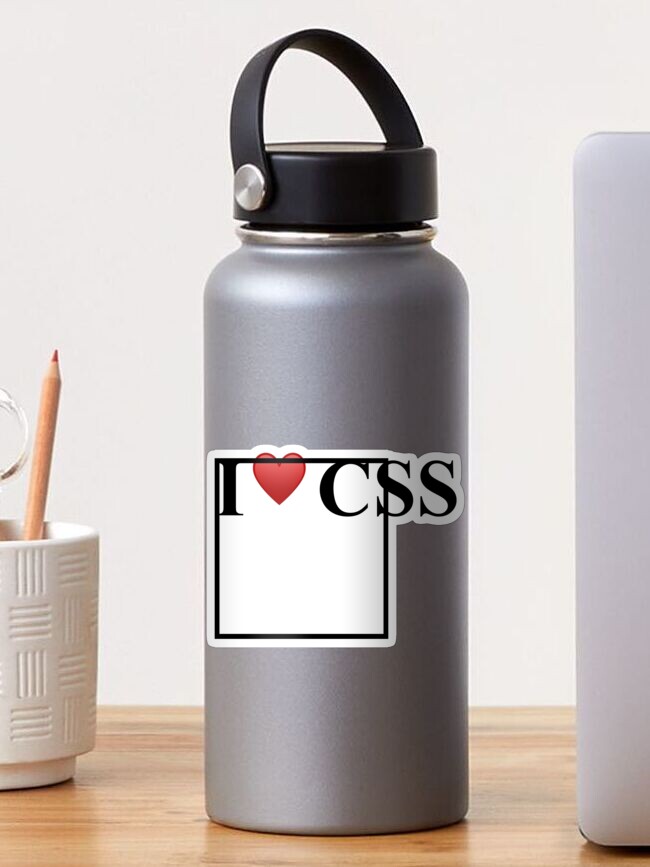 Aperçu 1 sur 3. Sticker avec l'œuvre J'aime CSS (édition de réinitialisation CSS) créée et vendue par statico.