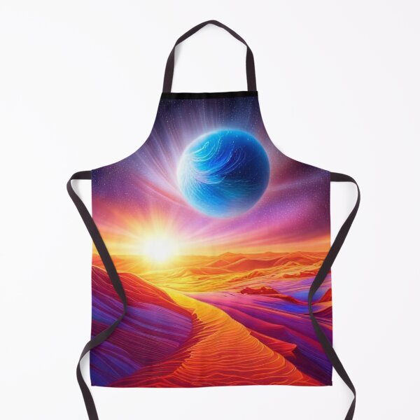 Item preview, Desert Sunrise Holographic Astral Cosmic Illustration | Stunning Art Print and Home Decor designed and sold by LuminoArt.