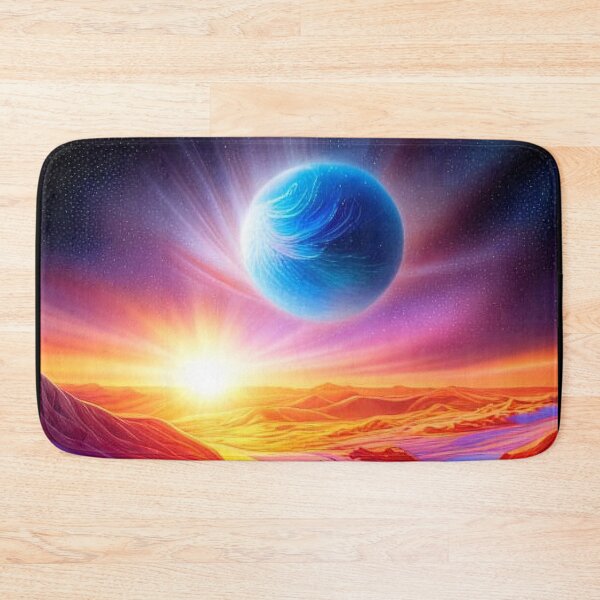 Item preview, Desert Sunrise Holographic Astral Cosmic Illustration | Stunning Art Print and Home Decor designed and sold by LuminoArt.