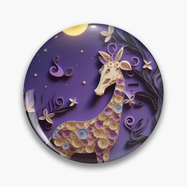 Artikelvorschau, illustration of a giraffe on the background of the night sky entworfen und verkauft von aiphotosart.