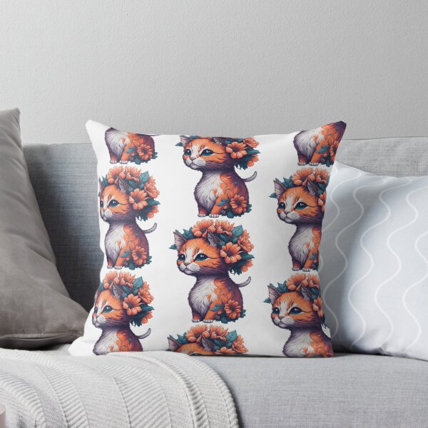 Item preview, ' Kitten Floral designed and sold by suryaperi.