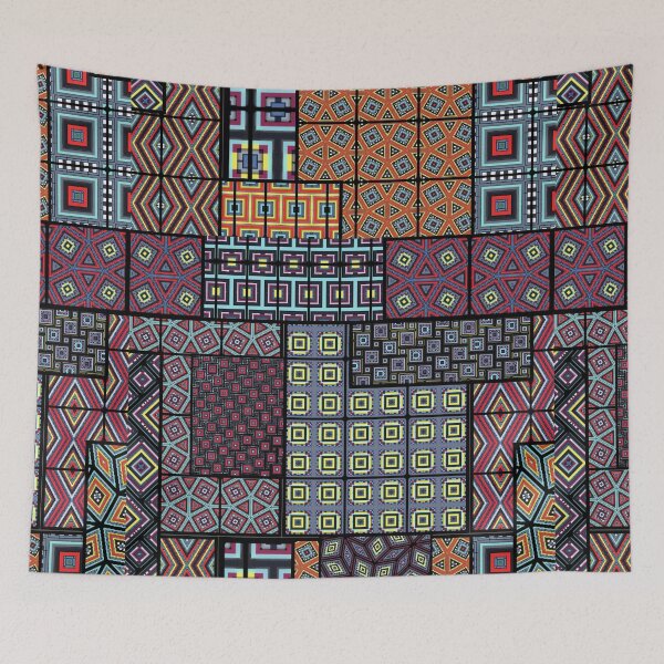 Item preview, Patchwork Digital Design, Digital Crazy Quilt, Doodle, Drawing, Colored Page, Meditative designed and sold by Keppy Boone.