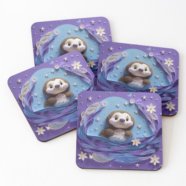 Item preview, Cute soft toy hedgehog on a blue background with flowers. designed and sold by aiphotosart.