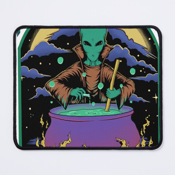 Item preview, Alien Wizard with Cauldron, Stanger Danger designed and sold by ToffieDesign.