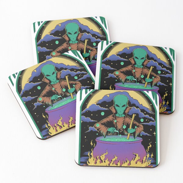 Item preview, Alien Wizard with Cauldron, Stanger Danger designed and sold by ToffieDesign.