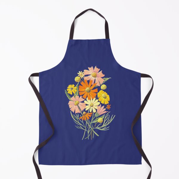 Artikelvorschau, Fröhliche Wildblumen auf eisblauen Streifen, Kunst von Jen Montgomery, Jen Montgomery transparent entworfen und verkauft von spoanflih90.