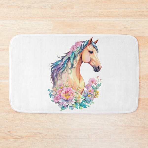 Item preview, Beautiful Mare Pony Horse Flowers Floral designed and sold by LuminOrb.