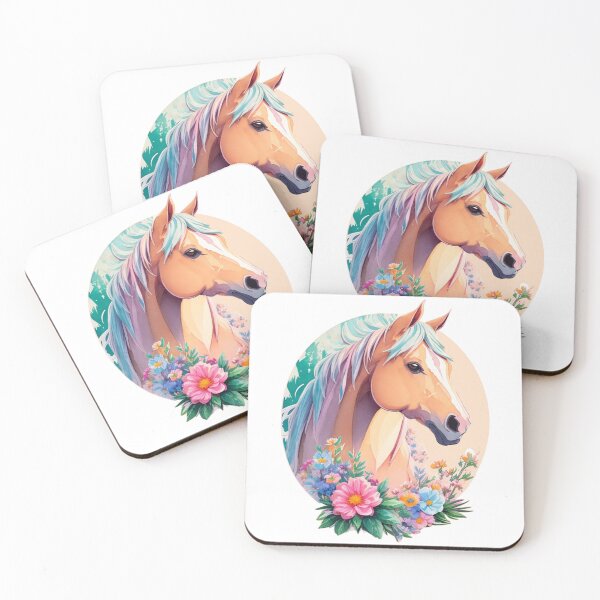 Item preview, Pastel Colors Pony Horse Art Flowers designed and sold by LuminOrb.
