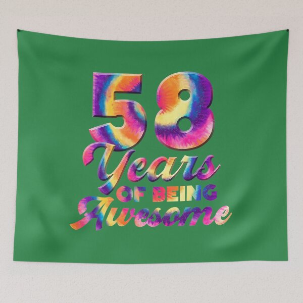 Item preview, 58th Birthday Tie Dye 58 years old Birthday Being Awesome 	 	 designed and sold by miwqqjpnvh69.