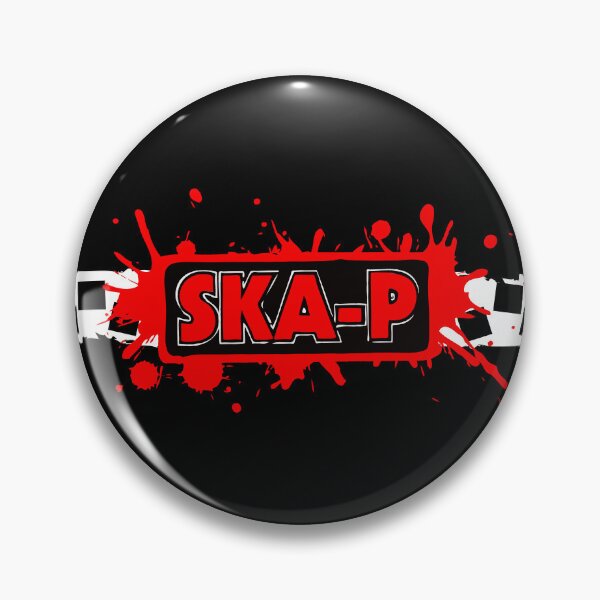 Item preview, Ska-P Red Splashes with Black-White Distorted Checker designed and sold by UpNorthArts.