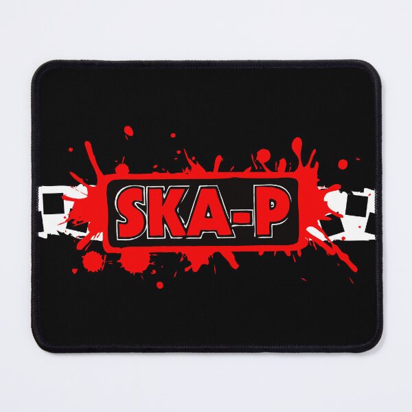 Item preview, Ska-P Red Splashes with Black-White Distorted Checker designed and sold by UpNorthArts.