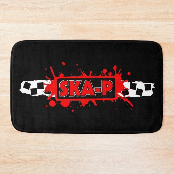 Item preview, Ska-P Red Splashes with Black-White Distorted Checker designed and sold by UpNorthArts.