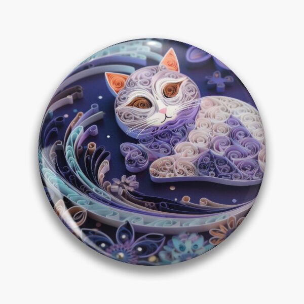 Artikelvorschau, Fantasy flowers in the form of a cat on a purple background entworfen und verkauft von aiphotosart.
