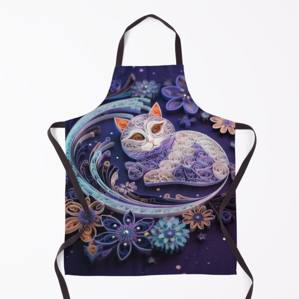 Artikelvorschau, Fantasy flowers in the form of a cat on a purple background entworfen und verkauft von aiphotosart.