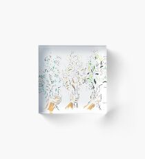 Three Bouquets Acrylic Block