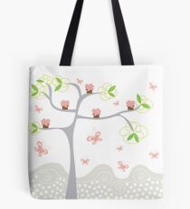 Whimsical Pink Cupcakes Tree Tote Bag