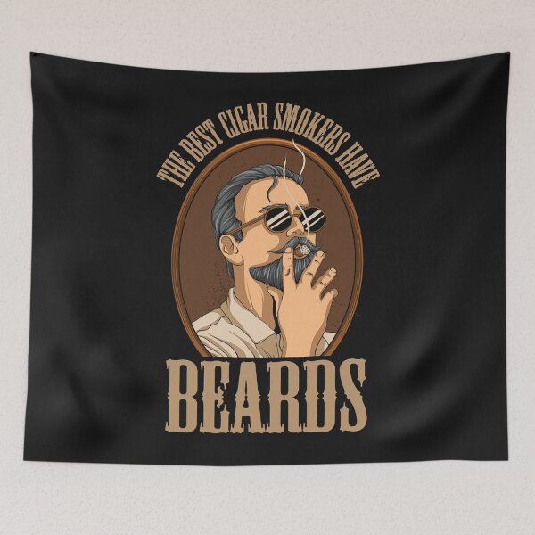 Item preview, The Best Cigar Smokers Have Beards Hipster Novelty designed and sold by KoeppNor.