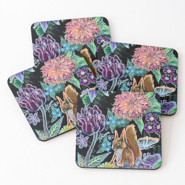 Item preview, Floral Squirrel designed and sold by Marianne Elvan Barfoed.