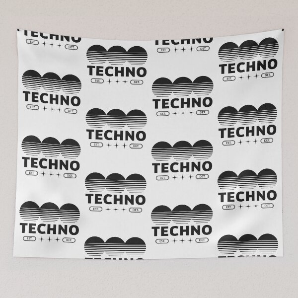 Item preview, TECHNO - Logo (Black) designed and sold by Discothreadz.