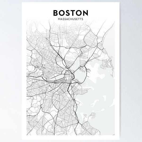 Item preview, Boston City Map designed and sold by OrtaMaps.