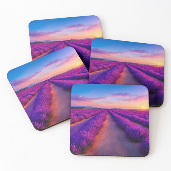 Item preview, Lavender Field Landscapes With Rows Upon Rows of Blooming Lavender Plants, Creating a Stunning Purple Vista, Ai Generated Art designed and sold by AiGens.