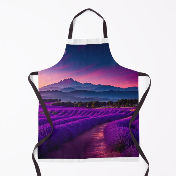 Item preview, Lavender Field Landscapes With a Backdrop of Distant Mountains or Hills, Contrasting With the Vibrant Purple Hues of the Lavender, Ai Generated Art designed and sold by AiGens.