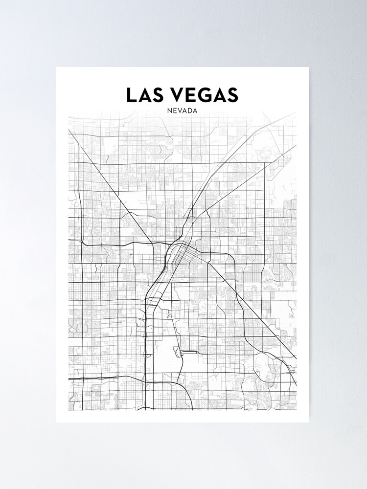 Map of Las Vegas, Nevada iPhone Case - Blanc Space