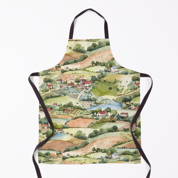 Item preview, Watercolour Countryside Seamless Pattern designed and sold by PatternStudios.