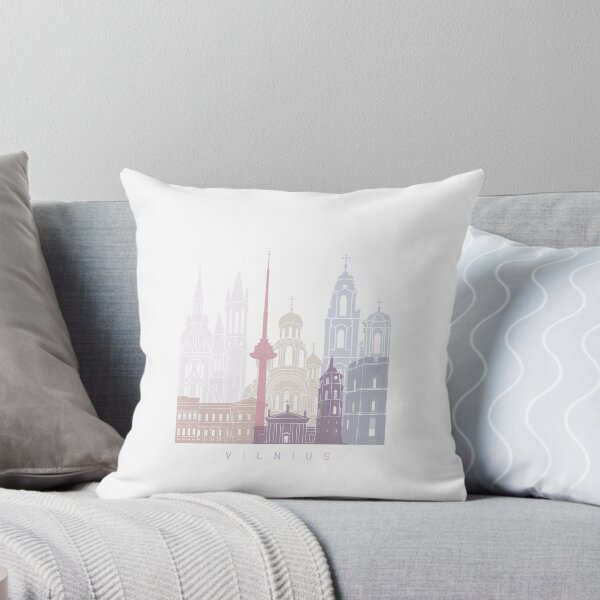 Item preview, VILNIUS  SKYLINE POSTER PASTEL designed and sold by paulrommer.