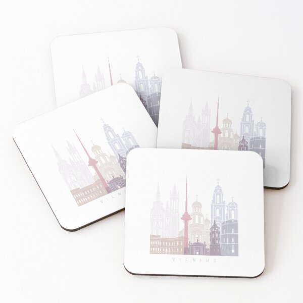 Item preview, VILNIUS  SKYLINE POSTER PASTEL designed and sold by paulrommer.