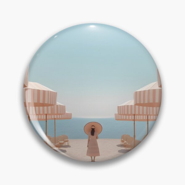 Artikelvorschau, Frau am Strand - Serenity Shores entworfen und verkauft von PastelPalaceCo.