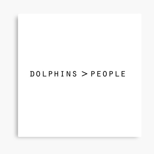 dolphins > people Canvas Print