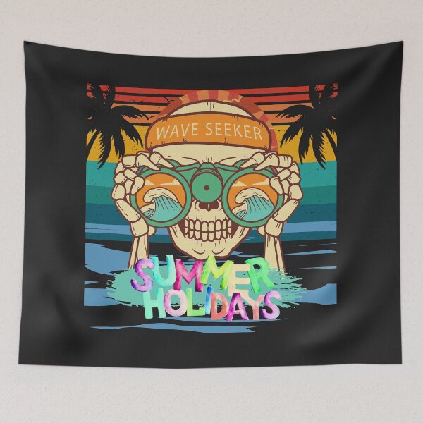 Item preview, Summer Holidays Skeleton Wave Seeker designed and sold by NoWokeWear.