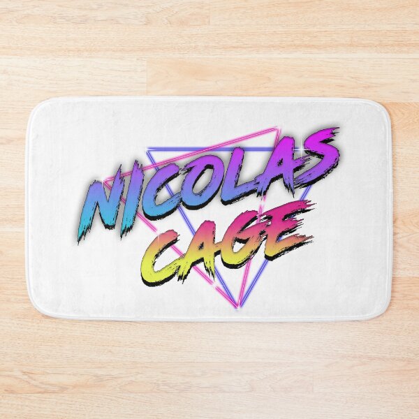 Item preview, Nicolas Cage Synth Wave Font 80s Retro New Wave Neon Glam Rock Heavy Metal designed and sold by ToxicTigerStore.