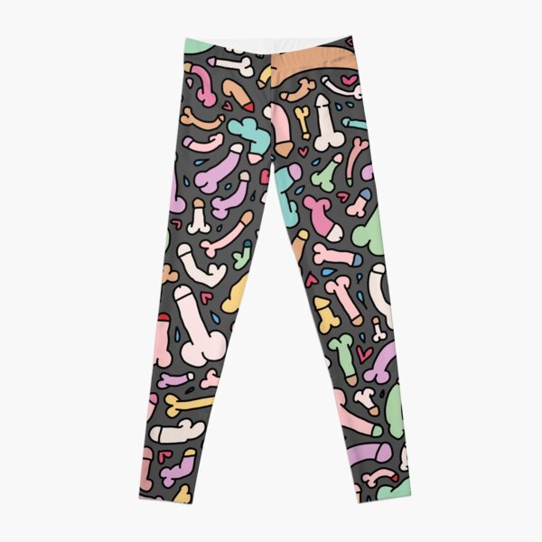 Penis dick pattern Edit Leggings by Milatoo