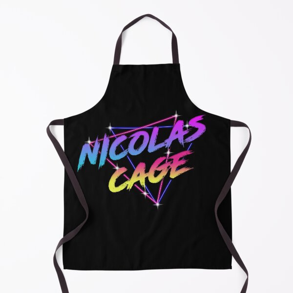 Item preview, Nicolas Cage Synth Wave Font 80s Retro New Wave Neon Glam Rock Heavy Metal designed and sold by ToxicTigerStore.