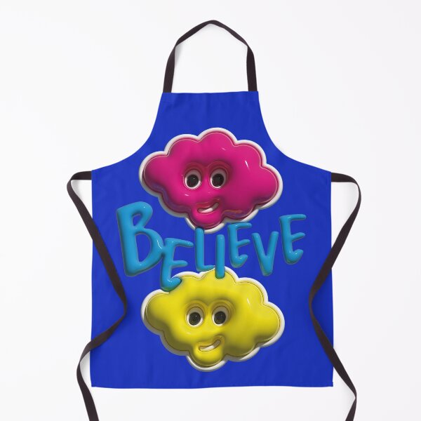 Item preview, Believe, two funny clouds, colorful 3D illustration designed and sold by utaart.