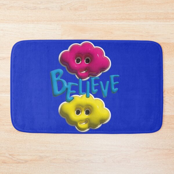 Item preview, Believe, two funny clouds, colorful 3D illustration designed and sold by utaart.