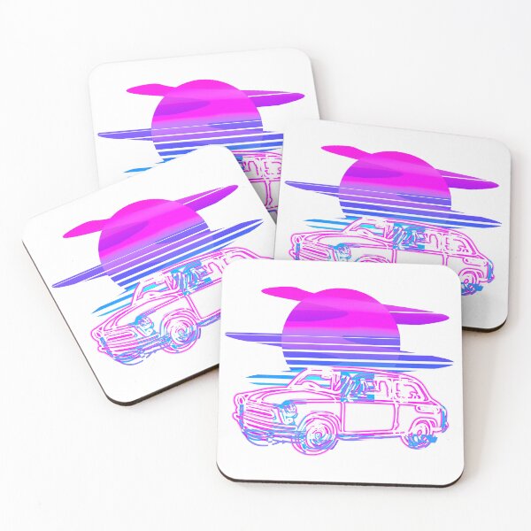 Artikelvorschau, Vaporwave Neon-Auto entworfen und verkauft von JKdigital.