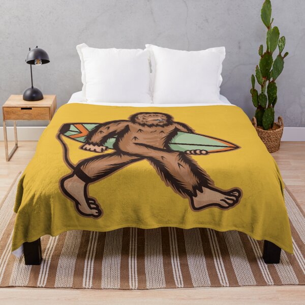 Item preview, Sasquatch Bigfoot Walking in the Beach with a Surfboard | Summer Vibes designed and sold by The Artfiller.