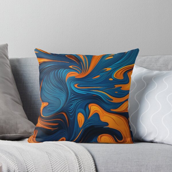 Item preview, Peinture à l'huile motif orange et bleu designed and sold by DaveDango.