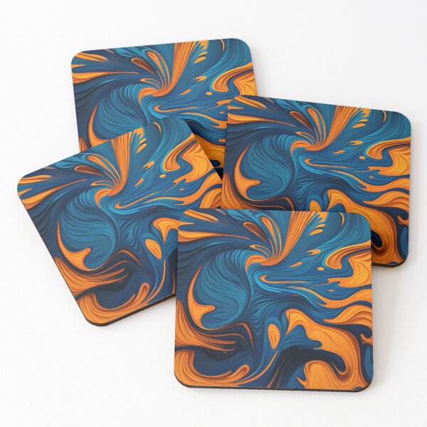 Item preview, Oil Paint Orange And Blue pattern designed and sold by DaveDango.