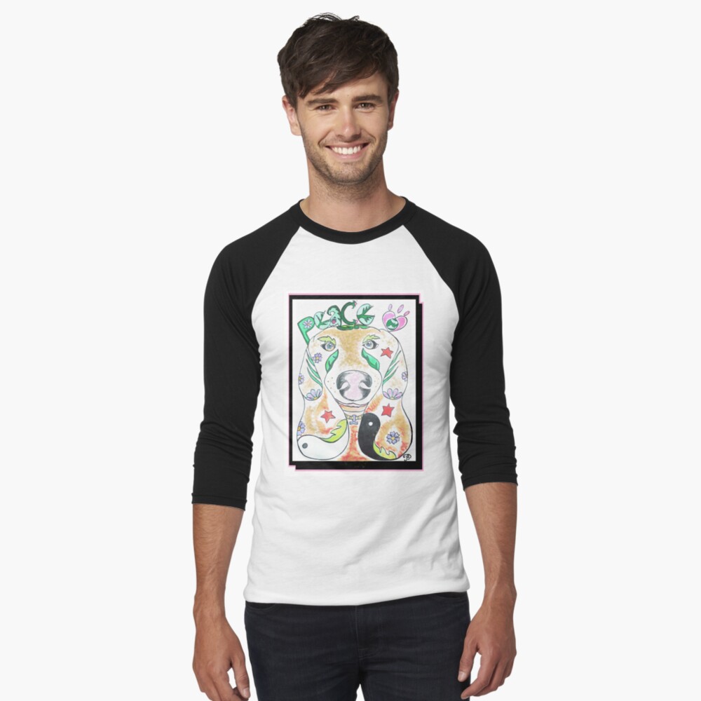 Aperçu de l'œuvre T-shirt baseball manches ¾ créée et vendue par doudouedition.