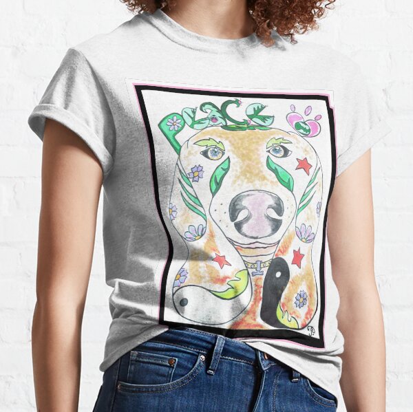 PopDog Art Basset Hound - illustration chien Basset colorée ! T-shirt classique