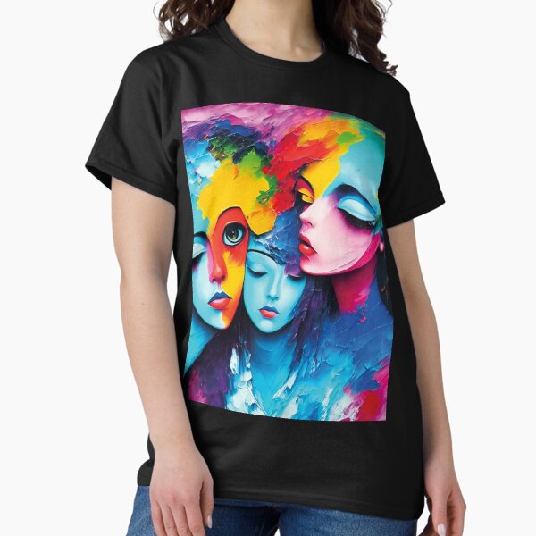 abstrakte Engel in Öl – fantastisches, himmlisches Fantasy Motiv Classic T-Shirt